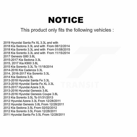 Mpulse Engine Variable Valve Timing VVT Solenoid For Kia Sorento Hyundai Santa Fe Sedona G80 SEN-2VTS0110